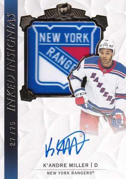 AUTO RC patch karta K´ANDRE MILLER 20-21 UD The CUP Inked Insignias /75